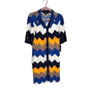 MSK  Button Down dress knee length size Large